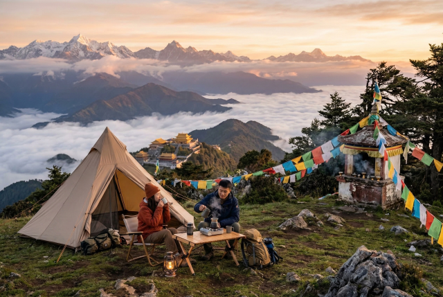 大理宾川鸡足山露营 祈福观景与高山露营两不误